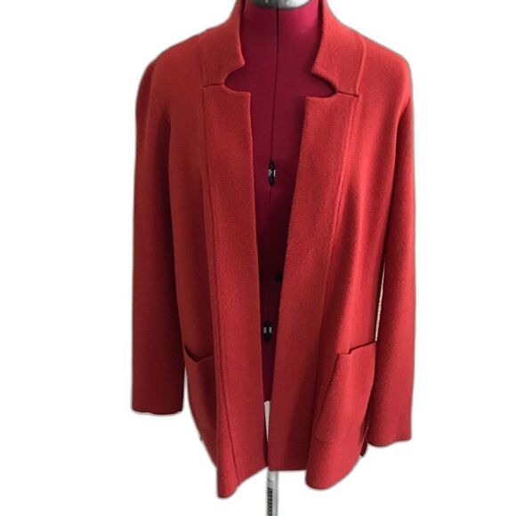 Magnolia Grace Sweater Women's Size Medium Rust Open Front Cardigan Long Sleeve - Picture 1 of 9